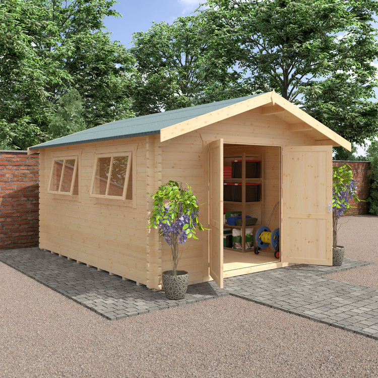 Classic Apex Roof Log Cabin | The Buttercup