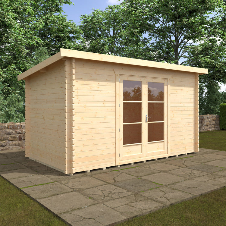Modern Pent Roof Log Cabin | The Primrose