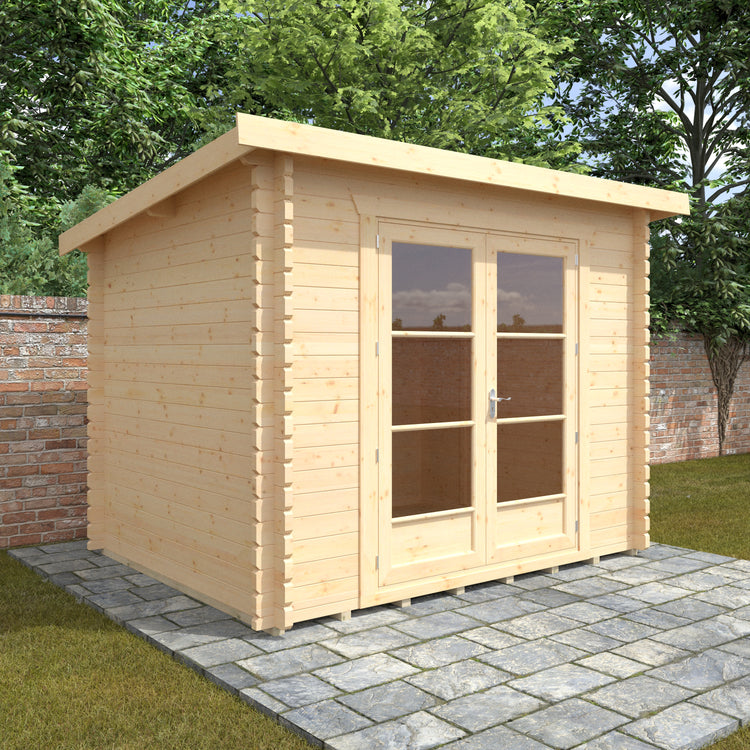 Modern Pent Roof Log Cabin | The Primrose