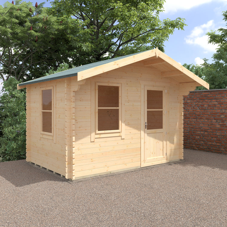 Traditional Apex Roof Log Cabin | The Snowdrop